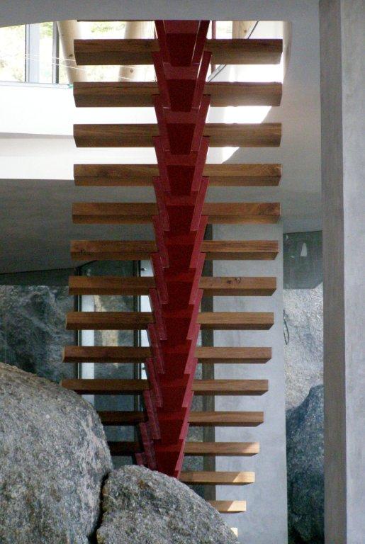 Spinal Staircase with French oak steps.